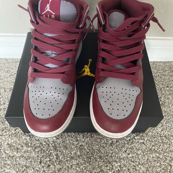 Air Jordans - size 5 youth red & gray - Picture 4 of 6